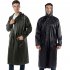One piece Raincoat Waterproof Lightweight Foldable Long Sleeve Hooded Raincoat With Pockets For Cycling Camping Hiking Army green XL