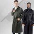 One piece Raincoat Waterproof Lightweight Foldable Long Sleeve Hooded Raincoat With Pockets For Cycling Camping Hiking Army green XL
