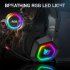 Onikuma K10 Gaming Headphones RGB Lights Noise Canceling Microphone Wired Headset Black