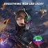 Onikuma K9 Cat Ear Gaming Headset Rgb Led Light Head mounted Chicken eating Wired Headphones With Retractable Rotating Microphone Black