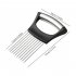 Onion Slicer Holder  Stainless Steel Vegetable Slicer Cutter  Food Slicer Assistant Tool For Slicing Fruit Lemon Vegetable Potato Tomato Meat  Dishwasher Safe o