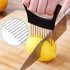 Onion Slicer Holder  Stainless Steel Vegetable Slicer Cutter  Food Slicer Assistant Tool For Slicing Fruit Lemon Vegetable Potato Tomato Meat  Dishwasher Safe o