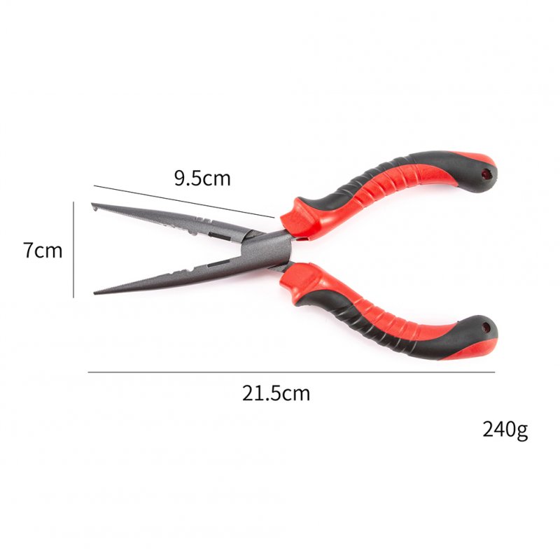 High-carbon Steel Straight-nose Lure  Pliers Fish Control Device Multi-purpose Fishing Gear Pliers Wire Looping Bending Tool 