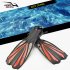 Open Heel Scuba Diving Long Fins Adjustable Snorkeling Swim Flippers Special For Diving Boots Shoes Monofin Gear Red large size  L XL 