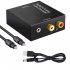 Optical Digital Stereo Audio SPDIF Toslink Coaxial Signal to Analog Converter DAC Jack 2 RCA Amplifier Decoder Adapter