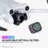 Optical Glass Camera Lens Filter Set Adjustable Cpl Mirror Compatible For Dji Mini 3 Pro Drone Accessories gray UV