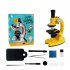 Optical  Microscope Kit 100x 400x1200x Magnification Kids Educational Science Toy Basic white