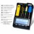 Opus Bt c3100 Digital Smart 4 Slot Lcd Battery Charger For Li ion Nicd Nimh Aa Aaa 10440 18650 Rechargeable Batteries U S  plug
