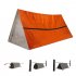 Orange Emergency Shelter Waterproof Thermal Blanket Camping SOS Shelter Foldable Survival Tent Orange tent  PE bag packaging  245 157cm