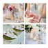 Organza Bags Key Chain Tag Set Angel Wings Shape Hanging Pendant for Wedding Decor 48pcs