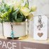 Organza Bags Key Chain Tag Set Angel Wings Shape Hanging Pendant for Wedding Decor 48pcs