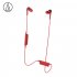 Original Audio Technica ATH CKS550XBT Bluetooth Earphone Wireless Sports Headset Compatible With IOS Android Huawei Xiaomi Oppo Cellphone Red