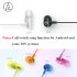 Original Audio Technica ATH CLR100iS Wired Earphone Ergonomic Sport Headset Remote Control Headphone Compatible With Android iOS Cellphone Blue