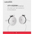 Original Audio Technica ATH EQ300M Wired Earphone Sport Ear Hook Earphone Music Headset Ear Hook Sport Headphone Surround Bass Universal for Smartphone white