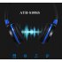 Original Audio Technica ATH S100iS Headset Wired Control Game Headphone with Micphone Bass Music Earphone for Cellphones Computer Blue