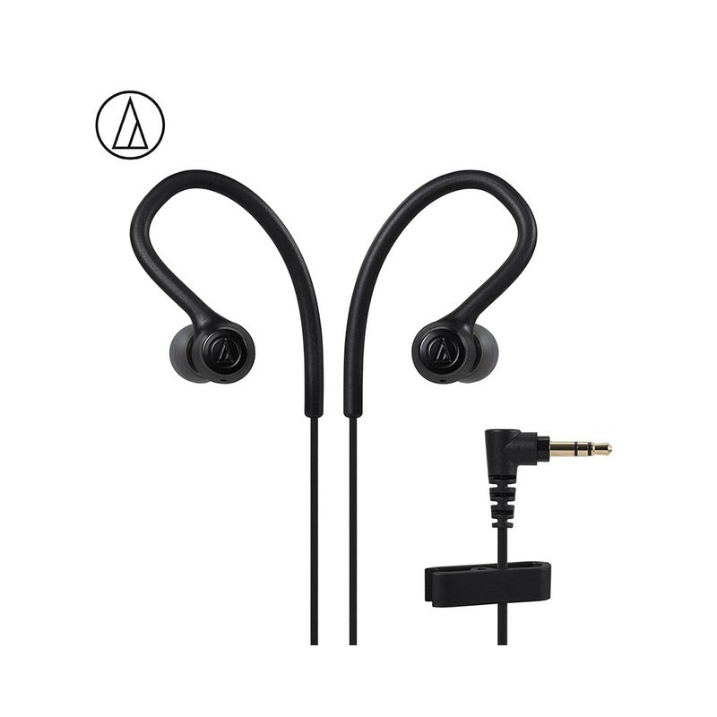 Original Audio-Technica ATH-SPORT10 In-ear Wired Earphone Music Headset Sport Earbuds With IPX5 Waterproof For Huawei Xiaomi Black