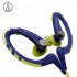 Original Audio Technica ATH SPORT1iS In ear Wired Sport Earphone With Wire Control With IPX5 Waterproof For IOS Android Smartphone Blue