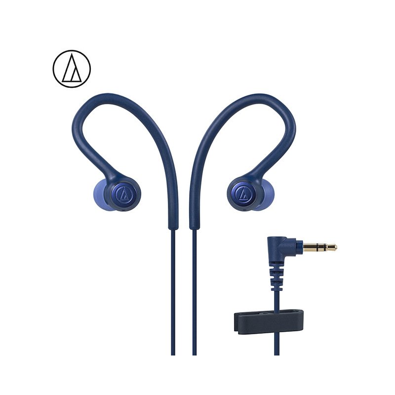 Original Audio-Technica ATH-SPORT10 In-ear Wired Earphone Music Headset Sport Earbuds With IPX5 Waterproof For Huawei Xiaomi Blue
