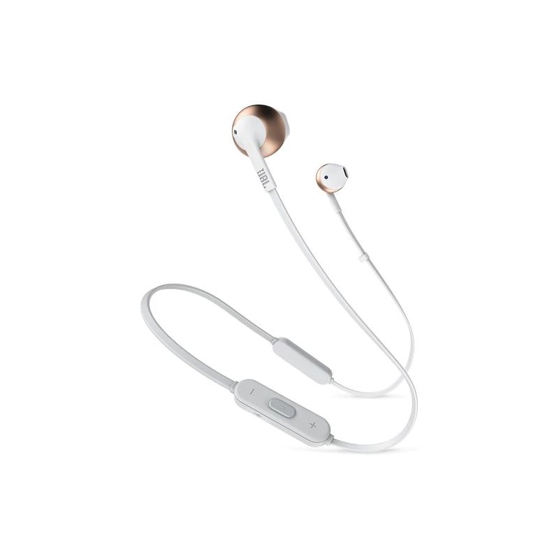 Original JBL T205bt Bluetooth-compatible Headset Wireless Semi-in-ear Headphones Ergonomic Earbuds Universal Mobile Phone Music Earplugs pink
