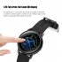 Original LEMFO Lf28 Smartwatch Ip68 Waterproof Heart Rate Monitor Sport Smart Watch 30 Days Standby Silver dial black rubber belt