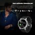 Original LEMFO Lf28 Smartwatch Ip68 Waterproof Heart Rate Monitor Sport Smart Watch 30 Days Standby Silver dial brown belt