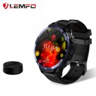Original LEMFO Men  Smart  Watch 4+64GB GPS Smartwatch 5mp+8mp Dual Cameras Heart Rate Monitor Waterproof Sport Watch black