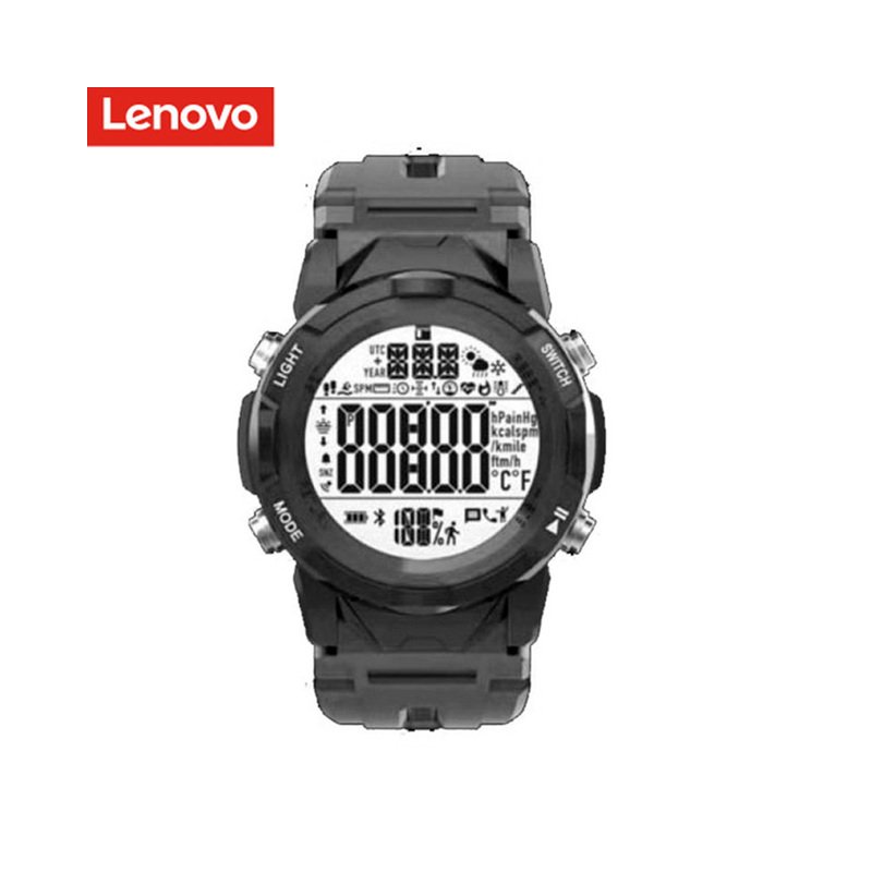 Original LENOVO C2 Smartwatch Fitness Tracker Heart Rate Sleep Monitor Watch Waterproof Women Men Sport Smart Watch black