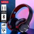 Original LENOVO Hd200 Wireless Bluetooth Headphone Foldable Headsets Noise Cancelling Sports Stereo Headphones red