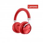 Original LENOVO Hd800 Bluetooth 5.0 Headset Wireless Foldable Noise Cancelling Sport Stereo Gaming  Earphone red