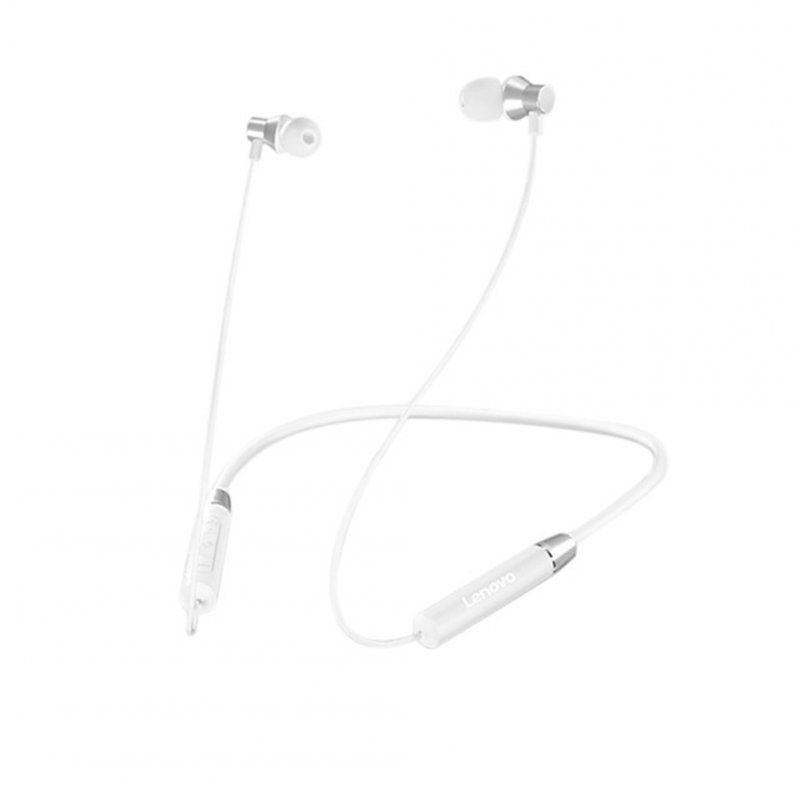 Original LENOVO He05 Wireless Neckband Earphone Bluetooth 5.0 Stereo Sports Magnetic Ipx5 Waterproof Headset white