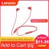Original LENOVO He08 Dual Dynamic Neckband Bluetooth Headphones Tws 4 Speakers Hifi Stereo Headset red