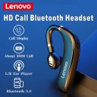 Original LENOVO Hx106 Wireless Bluetooth Earphones Ear Hook Bluetooth 5 0 Earbuds With Microphone Headset black