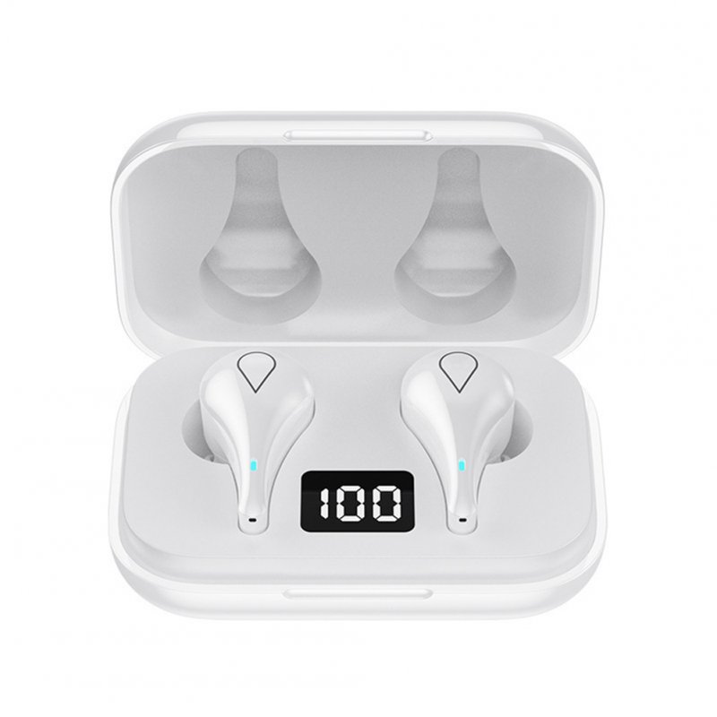 Original LENOVO Lp3 Wireless Bluetooth 5.0 Earphones Tws Headphone Stereo Bass Gaming Earbuds Power Display Sports Earbuds White