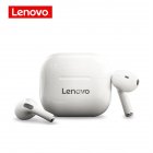 Original LENOVO Lp40 <span style='color:#F7840C'>Tws</span> Wireless Earphone Bluetooth 5.0 Noise Reduction Bass Touch Control Long Standby Earphones White