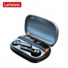 Original LENOVO Wireless Earphones Qt81 Bluetooth 5.1 Waterproof Headphones Touch Button Hifi Stereo Earbuds black