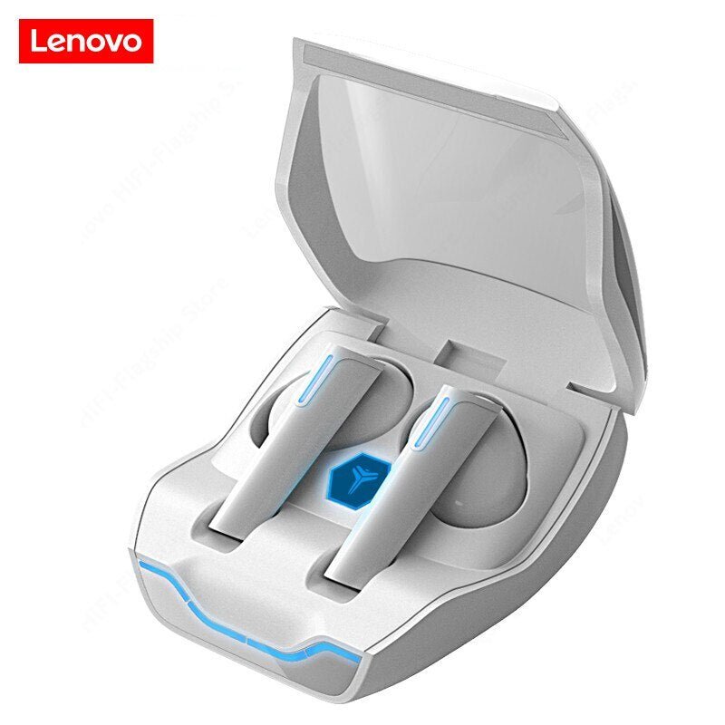 Original LENOVO XG02 TWS Gaming Wireless Bluetooth-compatible Headset In-ear Low Latency Touch-control Stereo Headphones White
