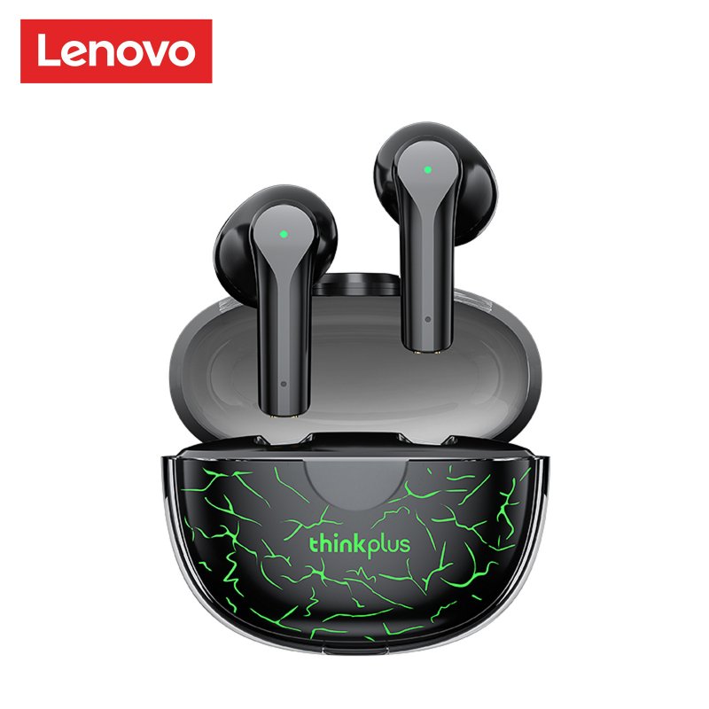 Original LENOVO XT95 Pro Wireless Bluetooth-compatible Headset Light-emitting Shell Sport Waterproof Smart Noise Cancelling Earphone Luminous version black
