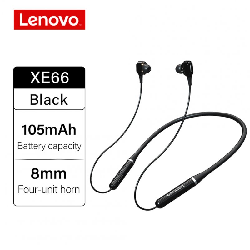 Original LENOVO Xe66 Wireless Headphones Bt5.0 Stereo Music Earphones 8d Surround Sport Headset Hands-free With Mic Black