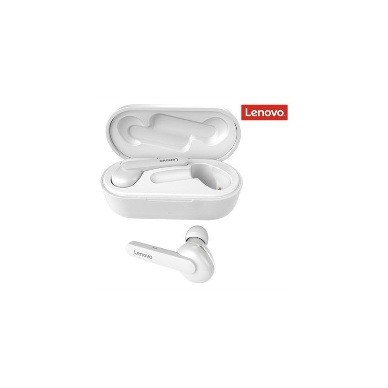 Original LENOVO HT28 Wireless Bluetooth  Headset Tws Deep Bass Earbuds Touch Control Automatically Connection Headset white