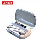 Original LENOVO QT81 Wireless Bluetooth  Earphones Long Battery Life Touch Control Earphones Ipx4 Waterproof Earbuds white