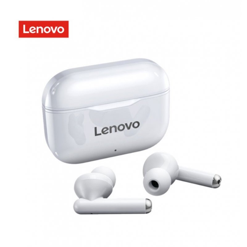 Original LENOVO Wireless  Earphones Bluetooth 5.0 Tws Earbuds LP1 9d Stereo Sound Noise Reduction Ipx4 Headsets With Mic white