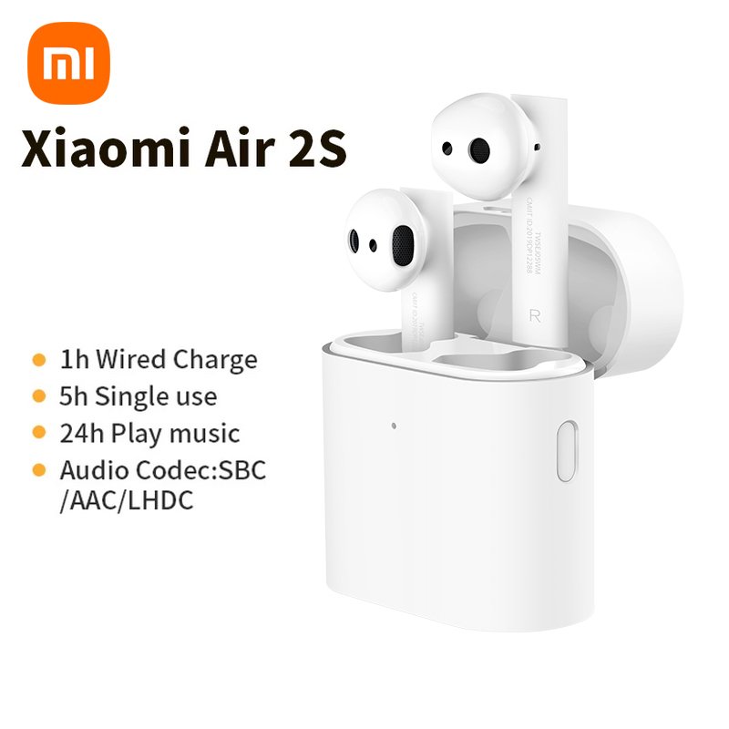 Original Xiaomi Air 2S True Wireless Bluetooth 5.0 Earphones Enc Smart Noise Reduction Type-c Charging In-ear Earphones White