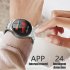 Original ZEBLAZE I19 Smart Watch Bluetooth compatible Call Music Playback Photo Bracelet Sports Heart Rate Blood Pressure Blood Oxygen Smartwatch brown leather