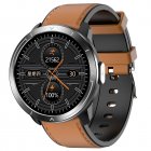 Original ZEBLAZE M18plus Business Smart Watches Ecg Ppg Body Temperature Heart Rate Breathing Blood Oxygen Monitoring Multi-sport Bracelet Silver Shell Brown Leather