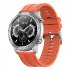 Original ZEBLAZE Mx5 Smart Watch Bluetooth compatible Call Music Playback Ip68 Waterproof Bracelet Compatible For Android Iphone Orange Silicone