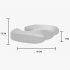 Orthopedic Memory Cushion Foam U Coccyx Travel Seat Massage Protect Healthy Sitting Breathable Pillows Silver gray