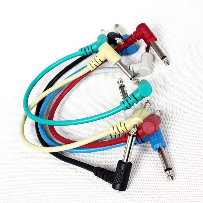 6pcs Electric Guitar Connector Gt-66 Colorful Connecting Wire Access