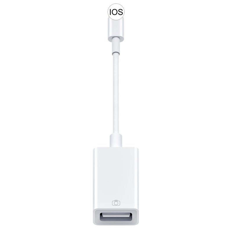 Otg Adapter To Usb 3.0 Camera  Reader, Compatible For Iphone 11 Pro Max Xs Xr X 6 7 8 Compatible For Ipad Connector Data Cable White