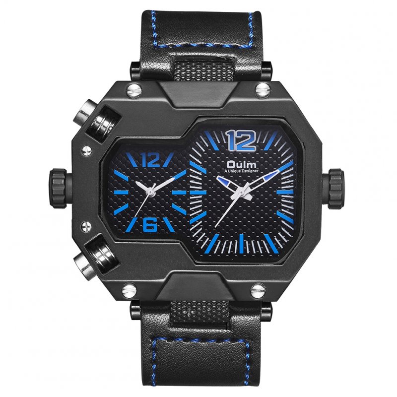 Oulm HP3878 Stylish Men Quartz Watch Blue