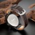Oulm HP3880 Men Quartz Sports Watch Multifunction Business All match Wrist Watch Coffee Color